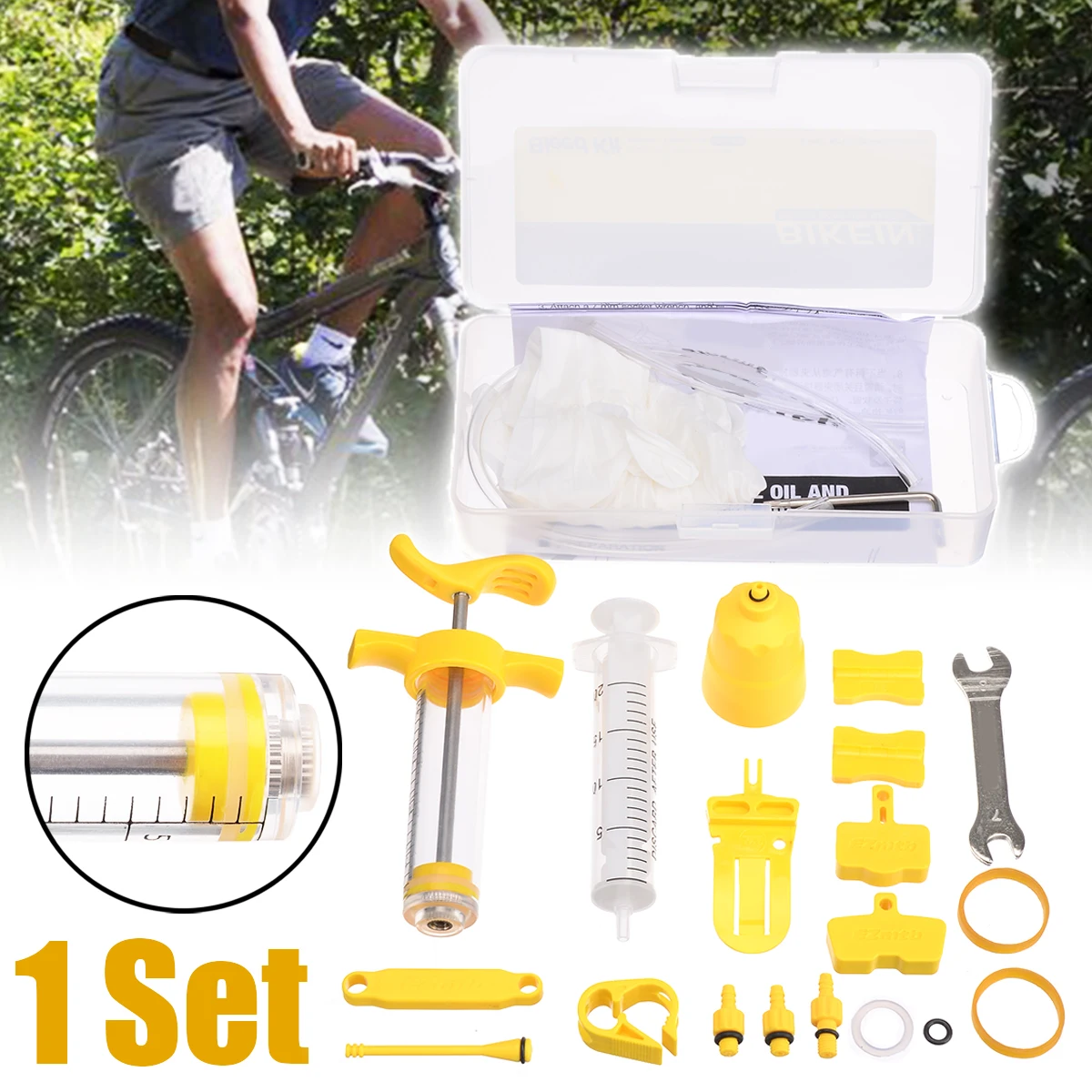 Bike Repair ToolsHydraulic Bicycle Bleed Kit for EZ / Shimano Tektro Magura MTB Disc Brake With 14cm Syringe