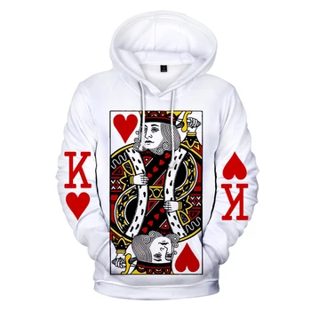 

Aikooki Fashion Poker 3D Print Hoodie Male/Female Hip Hop Harajuku High Quality Long Sleeve Hooded Sweatshirt Poker K Tops