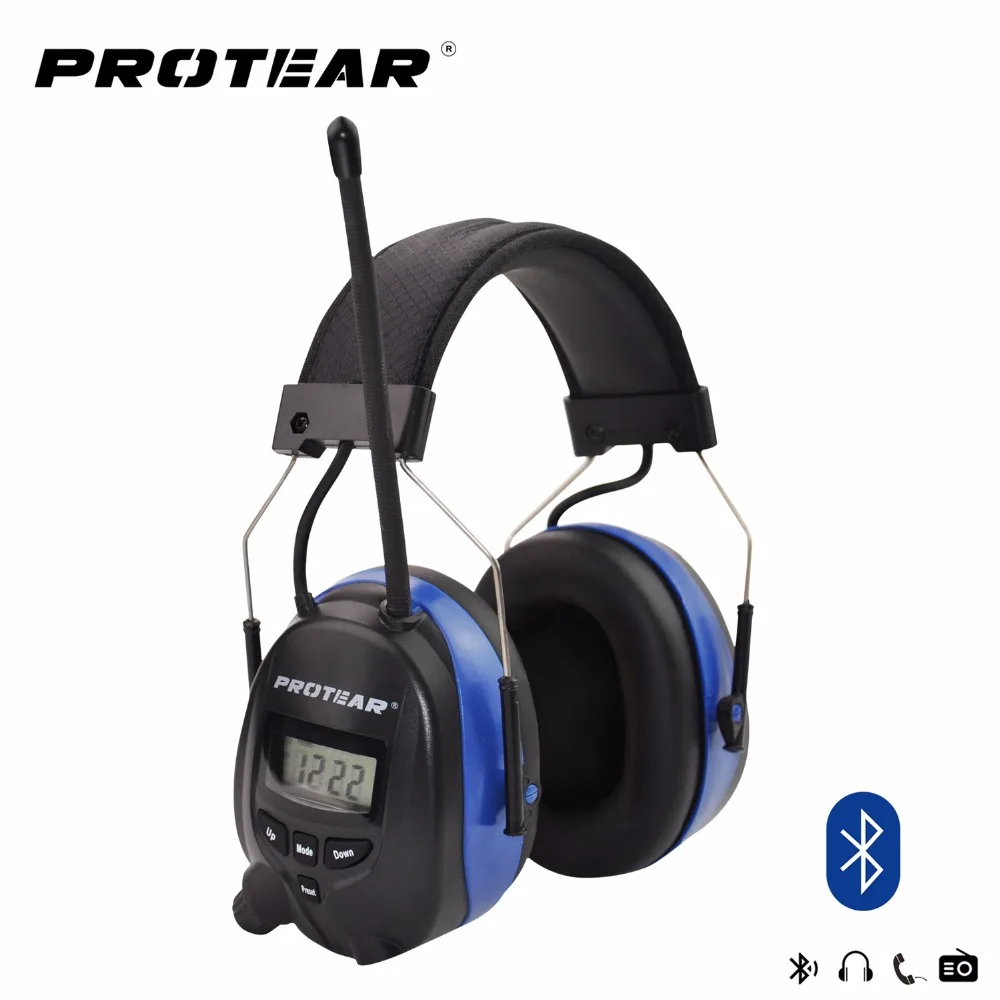 

NRR 25dB Bluetooth Electronic Hearing Protector For Hunting Digital AM/FM Radio Electronic Ear Protection With lithium battery