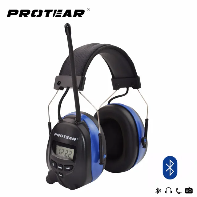 ear protection with radio and bluetooth