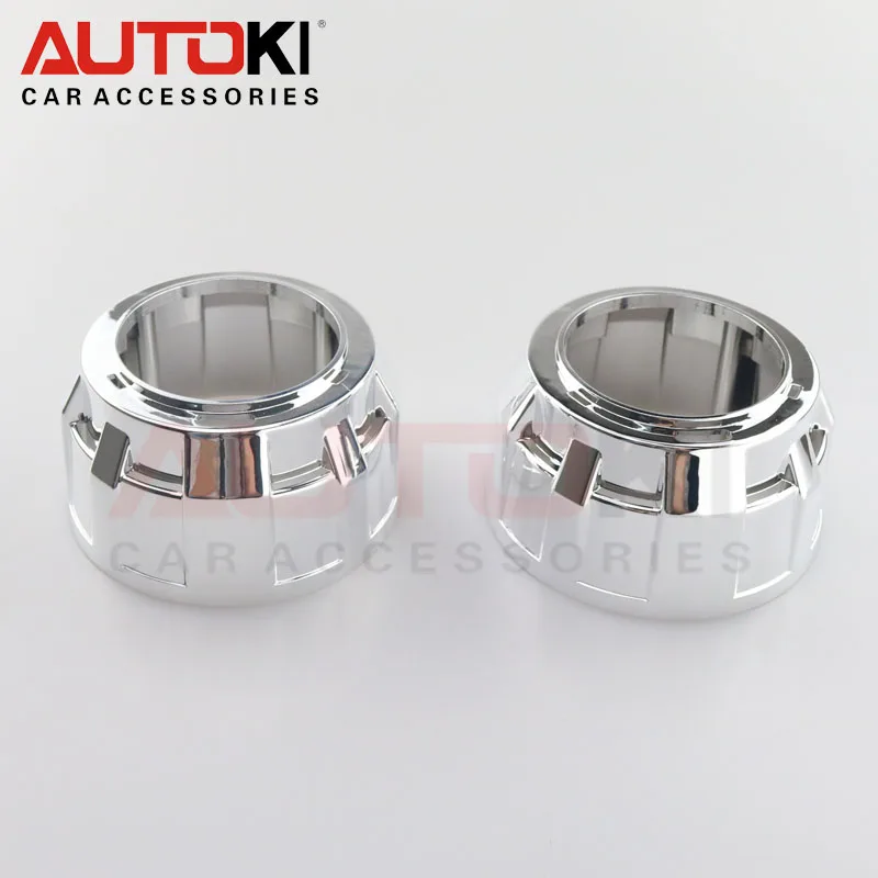2.5 inch Mini Gatling Gun shroud + CCFL angel eyes + Inverser + PC cover For hid projector lens car headlight