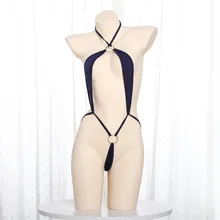 Бикини, сексуальные, висящие на шее, кружевные, с металлическим кольцом, с открытой спиной, красивые купальники, Женский цельный купальник, Женский Монокини