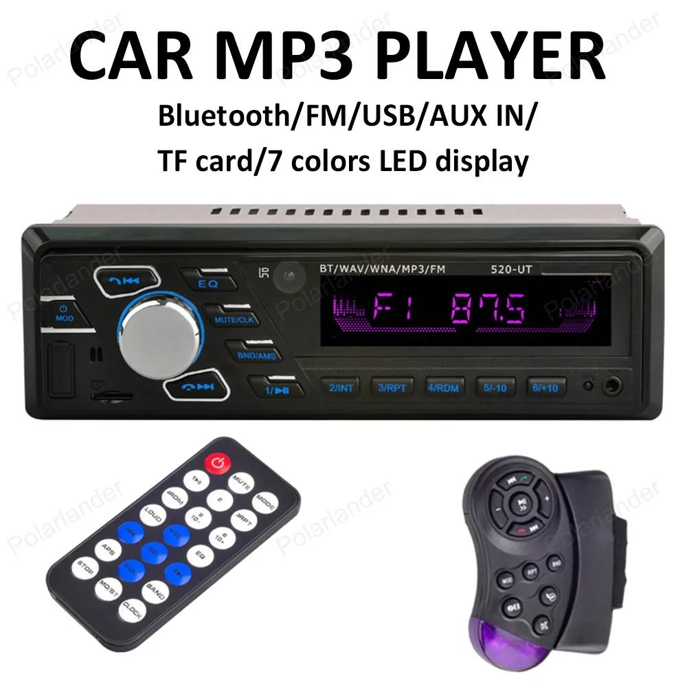 Автомобильное радио MP3 плеер Bluetooth Радио кассетный плеер FM SD AUX IN USB управление колесом Авторадио светодиодный дисплей аудио стерео