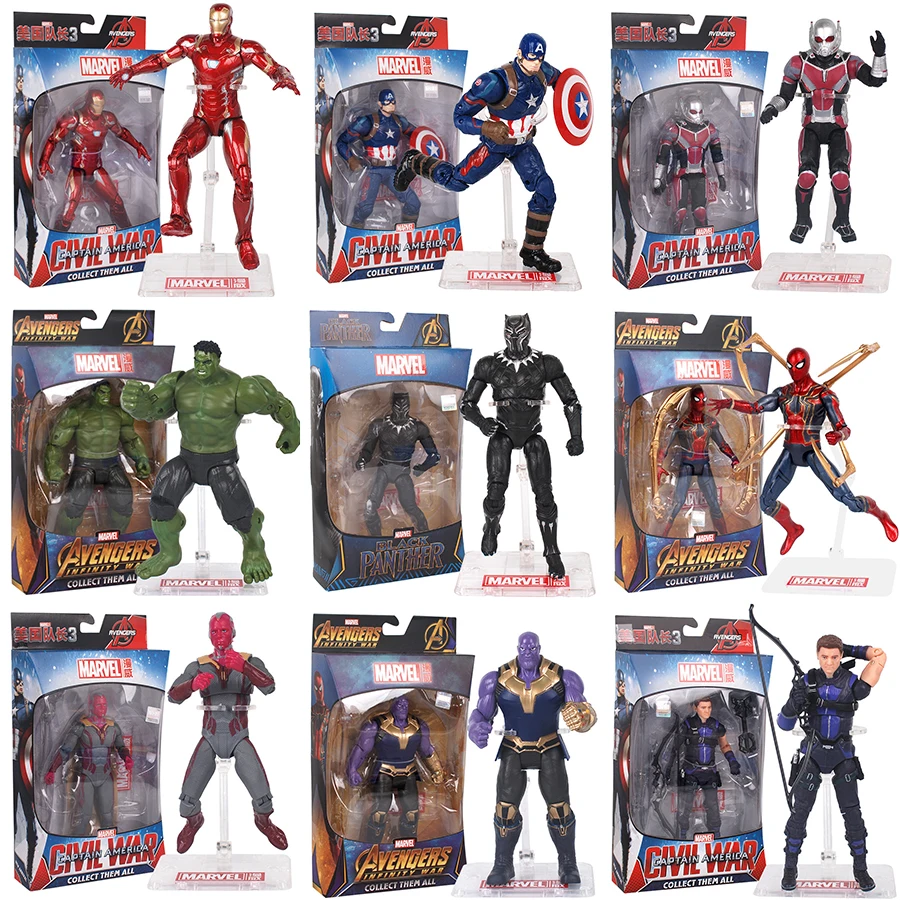 

Marvel Toy The Avenger Endgame Super Hero Thor Captain Thanos Wolverine Spider Man Iron Man Black Panther Action Figure Toy Doll