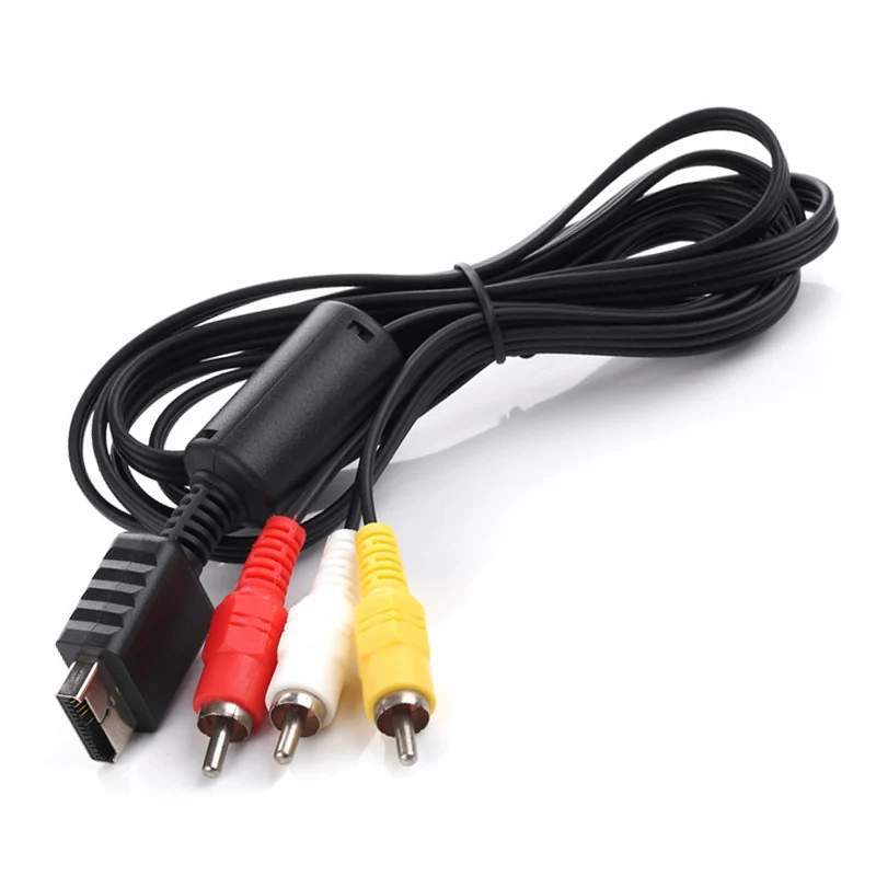 Новый 2 0 м RCA ТВ кабель AV ведущий звук видео для Sony Playstation 3 PS2 PS3 XR649|Кабели передачи