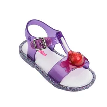 Mini Melissa/Новинка года; детская обувь; Детские прозрачные сандалии с леденцами; Нескользящие Детские пляжные сандалии для девочек; обувь для малышей; melissa