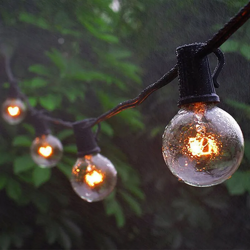 New Arrival G40 Green Outdoor Waterproof Edison Bulb Decorative Lamp String European Regulation For Home Decor Lights