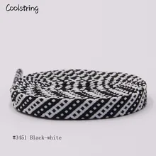 Coolstring 0.7cm Outdoor Trainer Shoestring Exclusive Polyester Flat Twill Checkered Laces Sneakers Replacement Shoelace 60-180