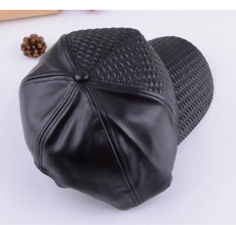  leather mens women baseball cap women men leather red black pink leather cap dad hats for men baseball cap leather woman leather caps men  (10)