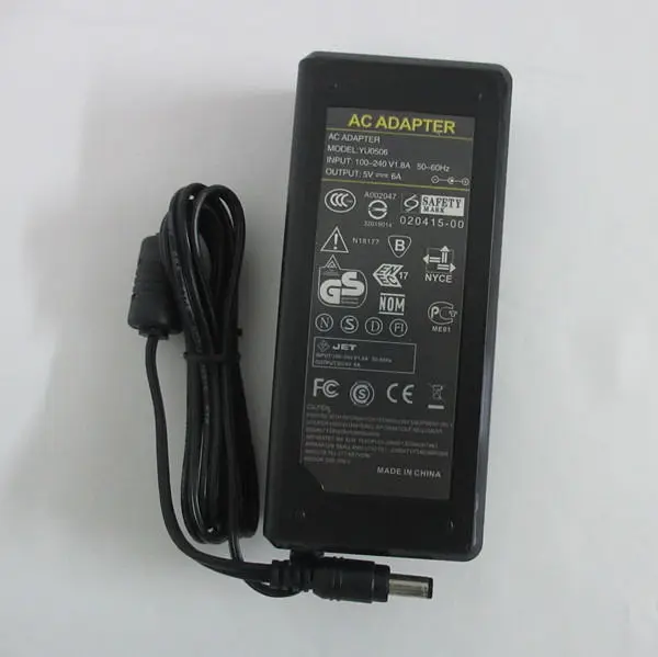 

Best quality 5V 6A 30W (US/EU/AU/UK) AC 110~240V To DC 5V 6A CCTV Power Supply Adapter for Led Strip Light Free shipping