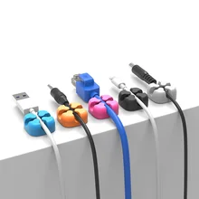 1 шт. Красочные устройства для сматывания кабеля провода хранения кремния кабель менеджер держатель стол аккуратный органайзер для цифрового кабеля