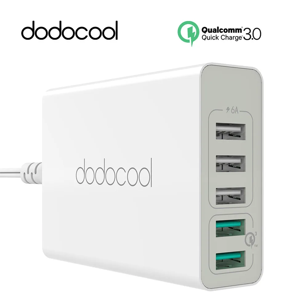 imágenes para Dodocool 60 W Carga Rápida 3.0 5 Puertos USB Cargador de Pared QC3.0 Cargador para el Teléfono móvil iPhone 7 Plus Huawei HTC LG USB cargador imágenes para Dodocool 60 W Carga Rápida 3.0 5 Puertos USB Cargador de Pared QC3.0 Cargador para el Teléfono móvil iPhone 7 Plus Huawei HTC LG USB cargador