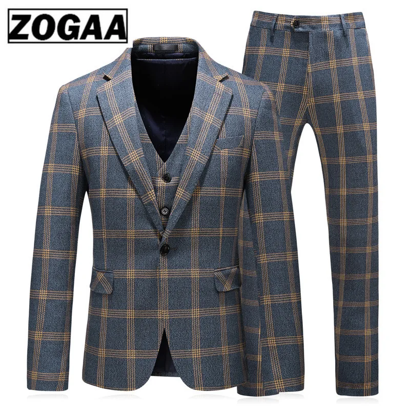 Fashion Plaid Designs Lapel Men Suit Tailor Made Groom Tuxedos Wedding 3 Piece Suits Best Man Blazer (Jacket+Pants+Vest) Custom Fashion Plaid Designs Lapel Men Suit Tailor Made Groom Tuxedos Wedding 3 Piece Suits Best Man Blazer (Jacket+Pants+Vest) Custom