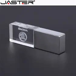 JASTER skoda crystal + металл USB флеш-накопитель Флешка 4 ГБ 8 ГБ 16 ГБ 32 ГБ 64 Гб 128 ГБ флеш-накопитель карта памяти u диск