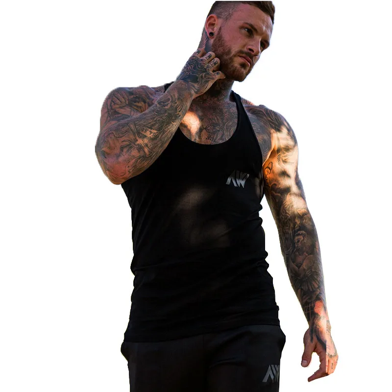 

MLCRIYG 2019 Brand Mens Sleeveless Vest Summer Men Vest Clothing Bodybuilding Underwear Casual Fitness Vest 4 Color