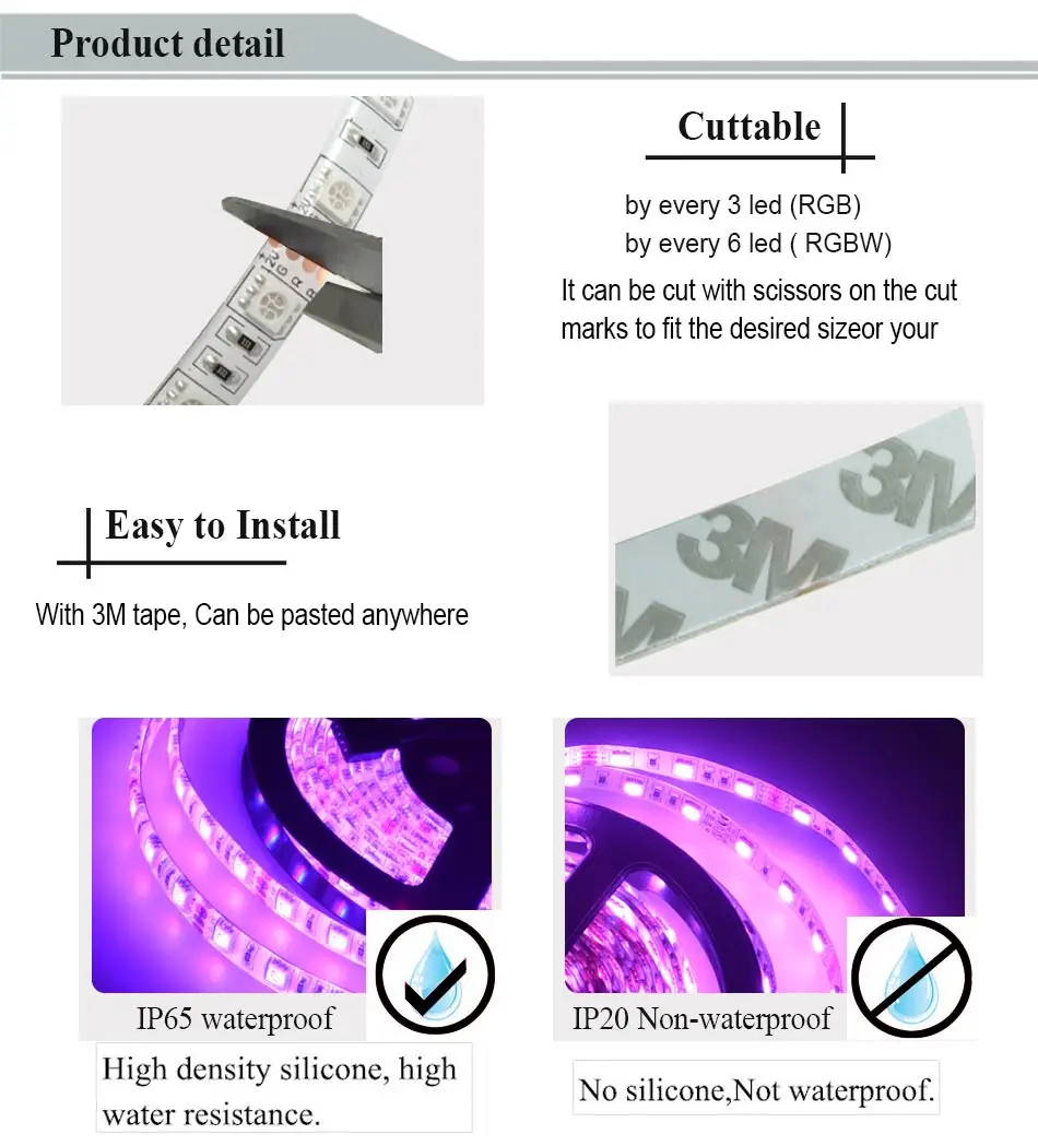  HOTOOK LED Strip 10m 20m 25m 30m12V RGB RGBW Set Waterproof 5050 Flexible 300LED stripe 5m IP65 dio - 32571174611