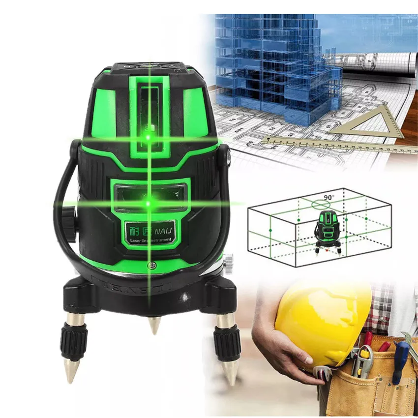 

ASCENDAS Green Laser Level 2Line 3Line 5Line Cross Lines Self-Leveling 360 degrees cross laser line Rotary Measure Tool TP-0284
