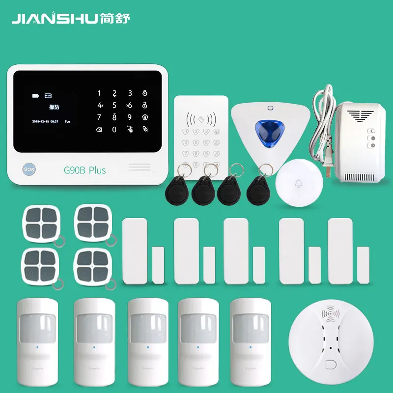GSM WIFI GPRS SMS умная домашняя система охранной сигнализации с RFID клавиатурой