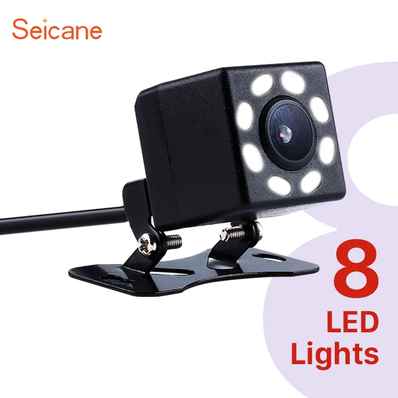 

Seicane Universal Car Rearview Camera 8 LED Plastic 648*488 pixels wire Reverse Parking Backup Monitor Kit CCD CMOS