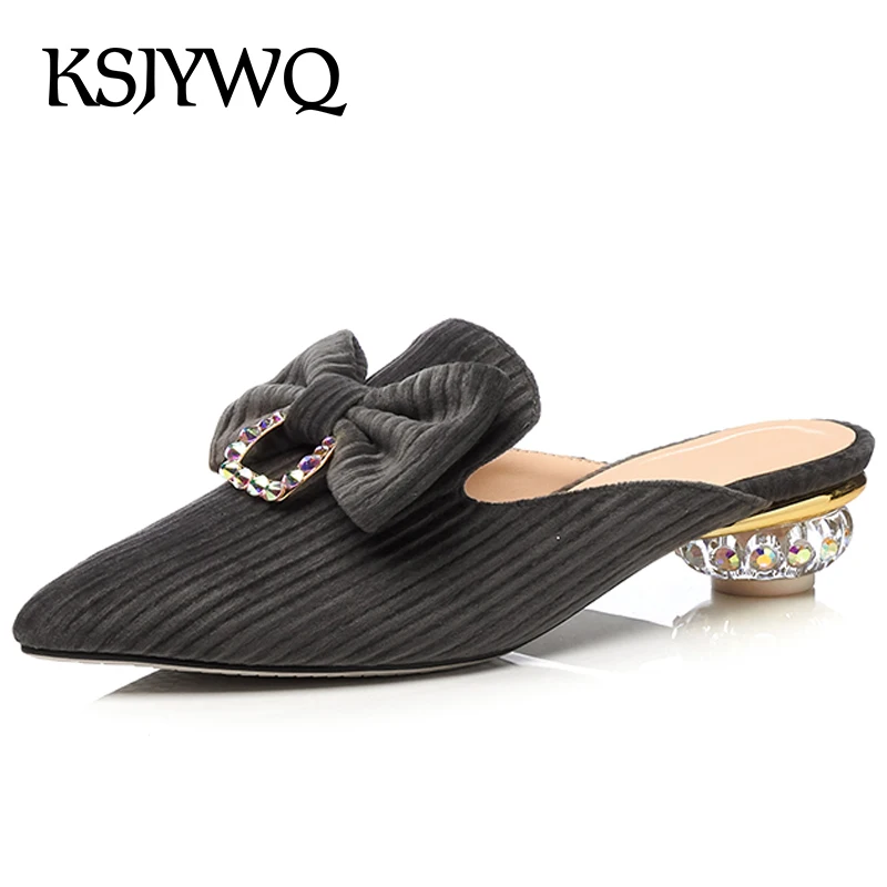 low heel dress mules