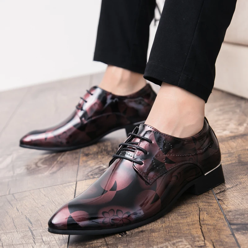 D'affaires De Chaussures Ascenseur Ramialali rouge Cuir Croissante Hauteur Hommes En Robe Bleu Classique 5qFS1xFnv