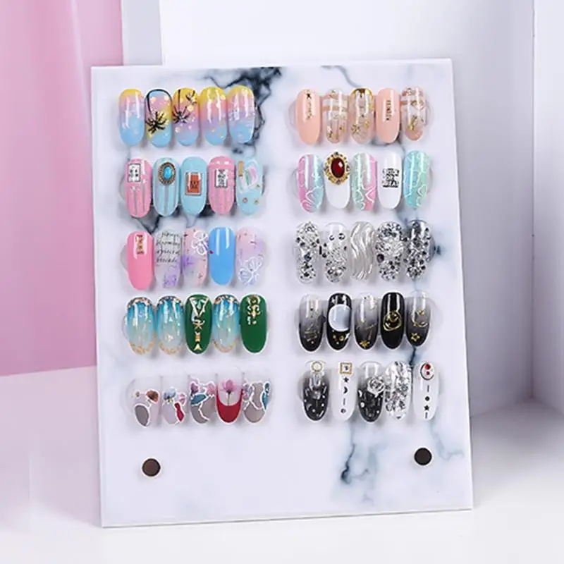 

1PC False Nail Color Display Board Shelf Nail Art Gel Polish Color Card Nail Color Chart Palette Practice Board Manicure
