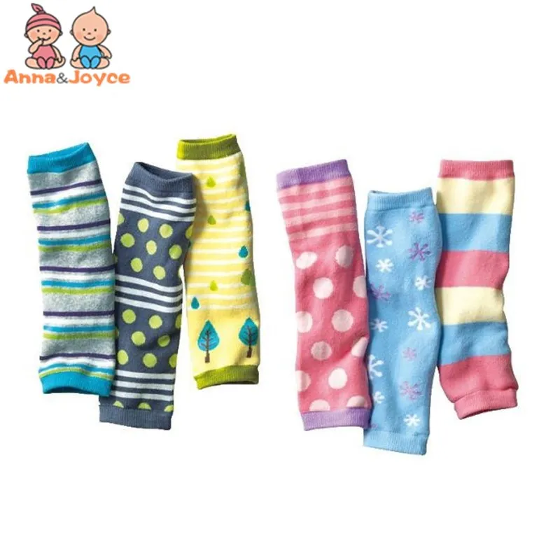 3 Pairs/lot Baby Cotton Leg Warmers Baby Arm Warmers Spring Summer