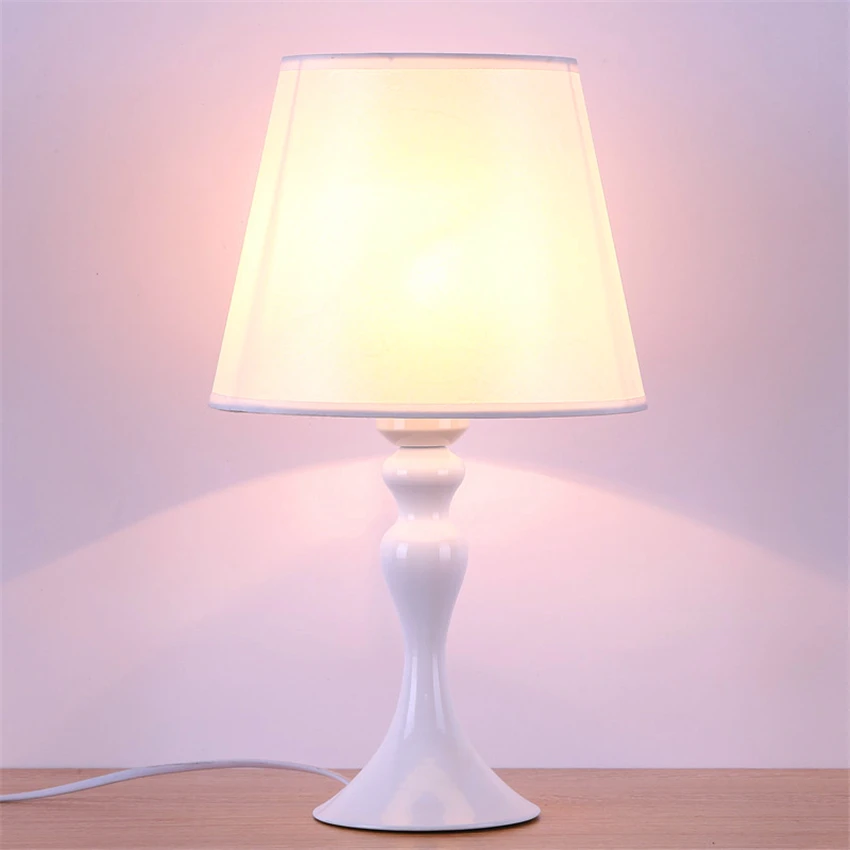 

Nordic Fabric Shade LED Table Lamp E27 Lamp Holder 110-240V Modern Cloth Art Wood Desk Table Lamp Parlor Indoor Study Decoration