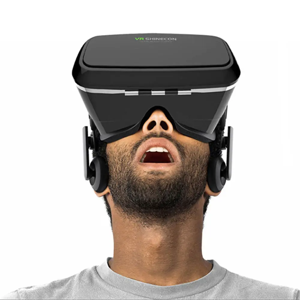 NEWEST Google font b VR b font SHINECON Virtual Reality 3D Glasses Bluetooth Control Movies Headset