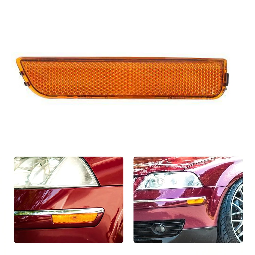 1x Car Amber Front/Rear Bumper Side Marker Lights For Volkswagen Passat