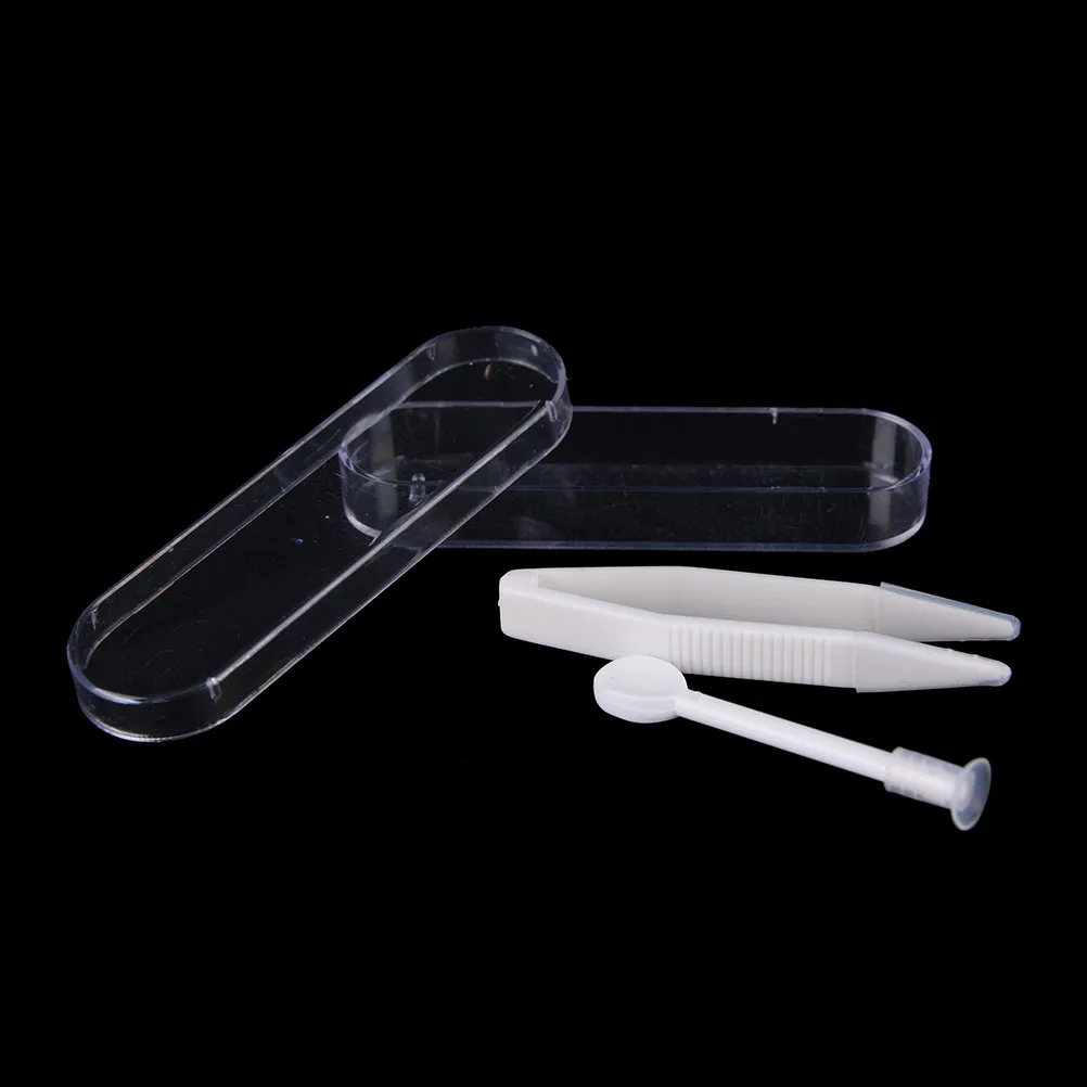 1 Набор аксессуаров для очков контактные линзы Пинцет приложенные зажимы контактные пинцеты для линз медицинские пластиковые на присосках и пинцеты