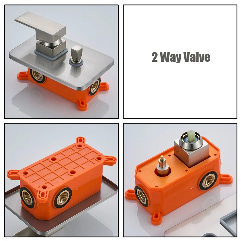 Встроенный в коробку термостатик кран клапан тройной кран картридж клапан 2 способ смеситель для душа клапан для душевой панели