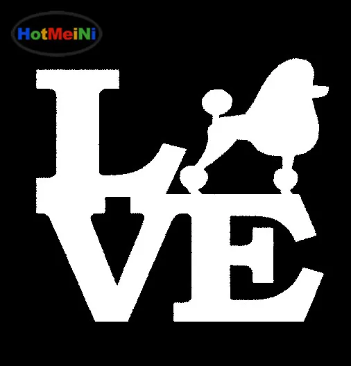 

8 Colors Poodle word Love Sticker For Car Window Truck Bumper Auto SUV Door Vinyl Decal Dog Groomer Toy Standard Idea