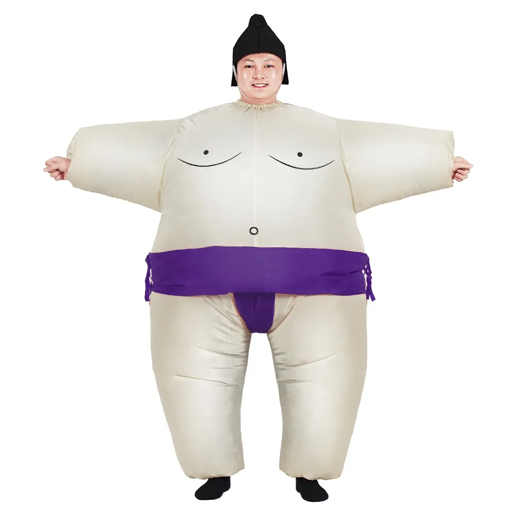 Взрослых надувные костюмы для сумо борца костюм наряды толстяк человек Airblown Sumo Run цвет бег марафон Косплей Пурим Хэллоуин