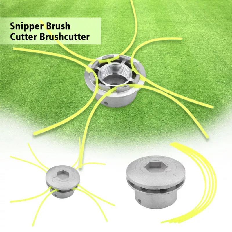 Универсальный алюминиевый триммер для травы, садовые инструменты, головка для триммера, набор струн, щетка для травы, садовый аксессуар