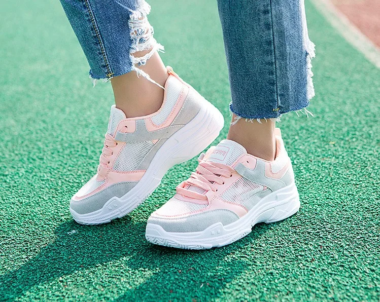 QQNice0605-164707.Women Sneakers Nice Spring Summer Women Casual Shoes Fashion Breathable Mesh Lace-Up Platform Women Shoes
