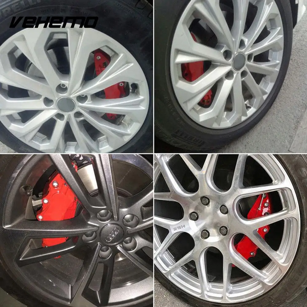 

Vehemo 2PCS Brake Caliper Decorations Car Wheel Brake Auto BrakeCaliper for Vehicle Replacement Dust Resist for Cover Kits