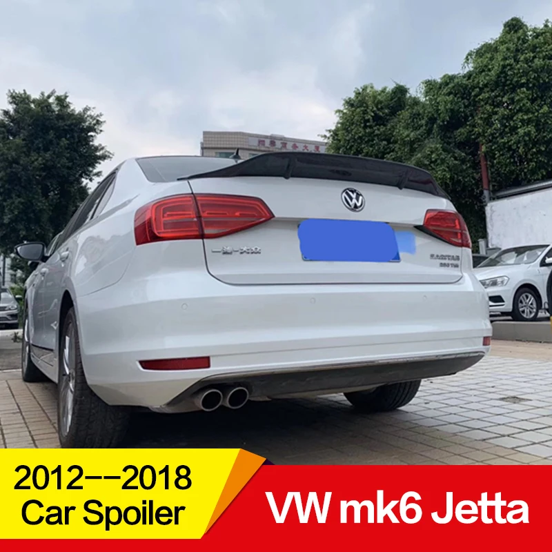 Использовать для фары для Volkswagen Jetta Sagitar mk6 спойлер 2012- год глянцевое углеродное волокно/FRP заднее крыло R стиль аксессуары для автомобиля refitt