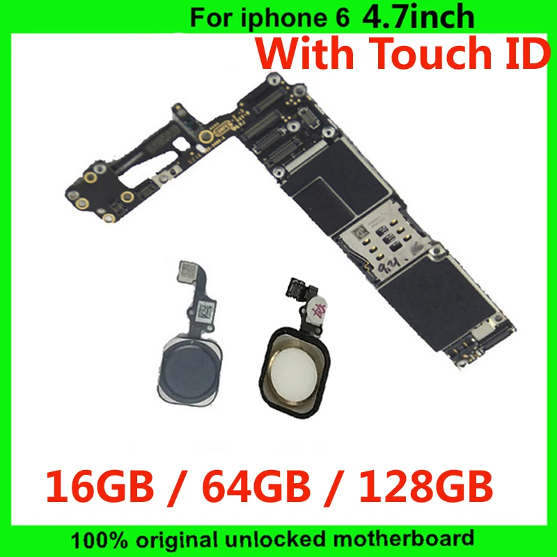 

Full Function IOS logic Circuits mainboard for iphone 6 16g 64g 128g Free iCloud Original unlocked motheboard with / NO touch ID