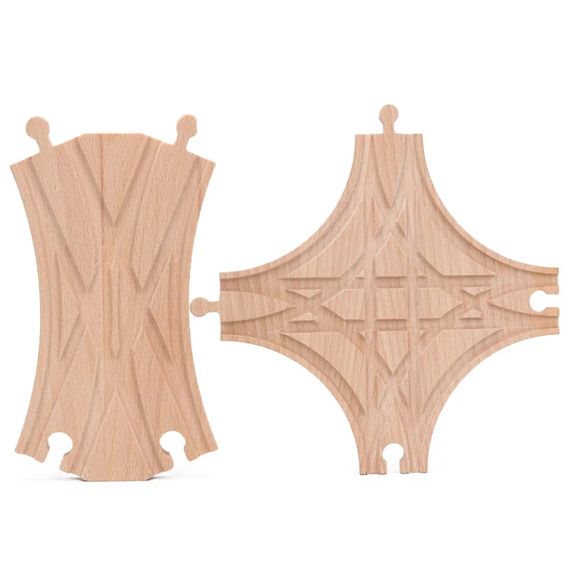 wooden railway track pieces