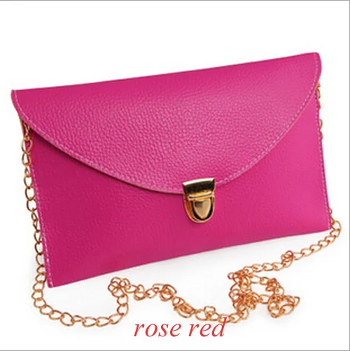 Fashion synthetic Leather Women Evening Handbag Lady Envelop Clutch Shoulder Messenger Tote Chain Bag Purse Mortise Lock | Багаж и сумки