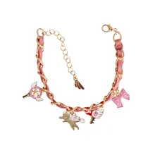 Exquisite Jewelry Girlish Cherry Blossom Anime Gold Beautiful Pendant Cute Bracelet For Girls