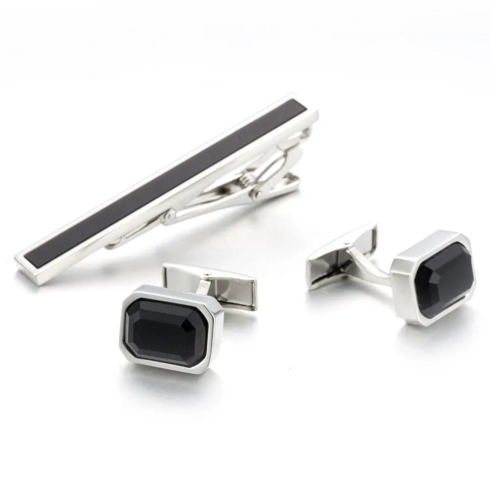 

2018 VAGULA Tie Clip Cufflinks Set Top Quality Tie Pin Cuff links Set Wholesale Tie Bar Link Set Men Jewelry Drop ship 86