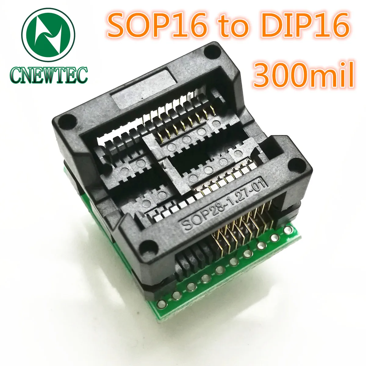 

1PCS SOP16 SOIC16 to DIP16 300mil Socket Programmer Adapter Double PCB Board SOP16 (28) -1.27