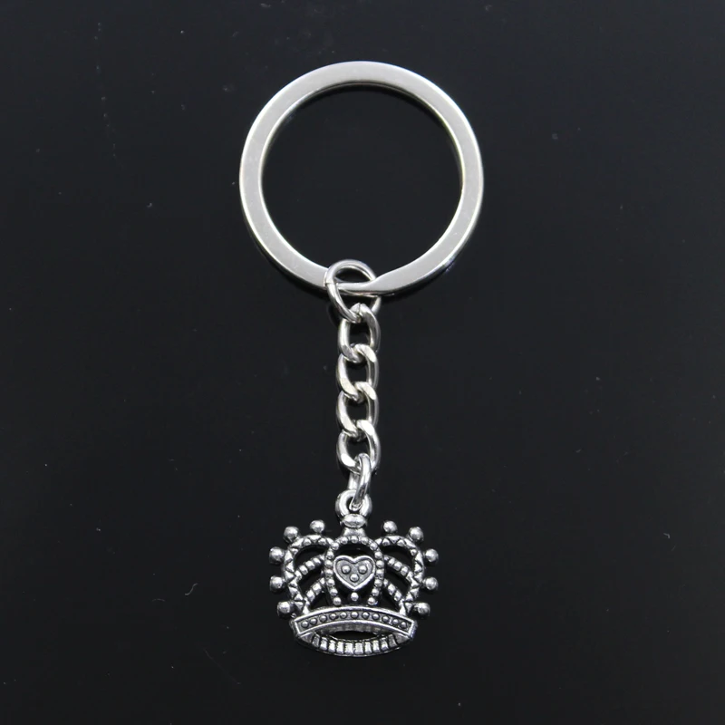 

New Keychain 20x21mm hollow crown Pendants DIY Men Car Key Chain Ring Holder Keyring Souvenir Jewelry Gift