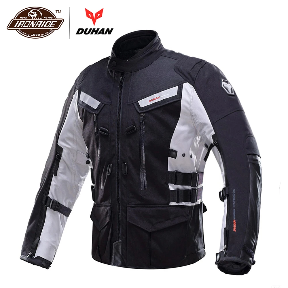 

DUHAN Motorcycle Jacket Men Touring Rally Racing Moto Jacket Waterproof Cold-proof Motocross Motorcycle Clothing Protective Gear