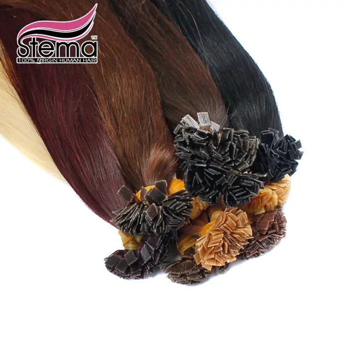 Free Shipping 16''18"20" Natural Remy Keratin Flat Tip Hair Extensions