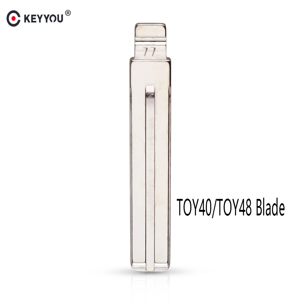KEYYOU невырезанный Металл NO. 77 масштаб Заготовка ключа замка зажигания автомобиля KD-X2/KD900/VVDI дистанционного лезвия TOY48 для Lexus/Toyota/ Subaru 77
