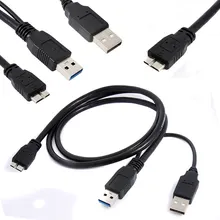 Новинка, 1 шт., черный HDD, USB кабели, высокое качество, USB 3,0 A, папа-микро кабель, подходит для мобильного жесткого диска, 50 см, Mayitr