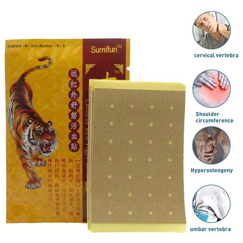 8Pcs Chinese Red Tiger Plaster Pain relief patches Tiger Balm Treatment Joint Muscle Back Pain Body Massage Z2 8Pcs Chinese Red Tiger Plaster Pain relief patches Tiger Balm Treatment Joint Muscle Back Pain Body Massage Z2